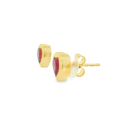 Golden Heart 18k Gold Plated Sterling Silver Earrings
